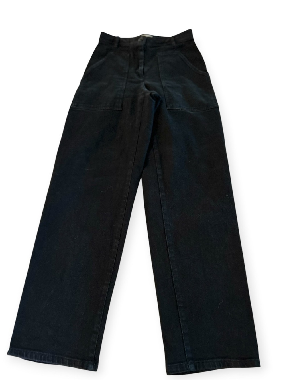 Aritzia Wilfred Free Black High-Rise Wide Leg Jeans